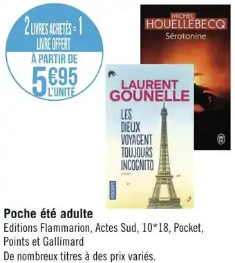 Géant Casino Poche été adulte offre
