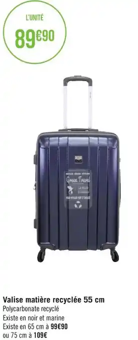 Géant Casino Valise matière recyclée 55 cm offre