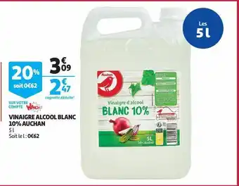 Auchan Vinaigre alcool blanc 10% auchan offre