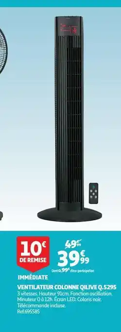 Auchan Ventilateur colonne qilive q.5295 offre