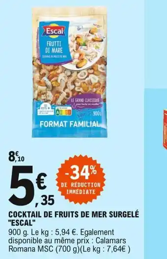 E.Leclerc Escal Cocktail de Fruits de Mer Surgelé offre