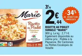 E.Leclerc Marie Risotto Au Poulet Surgelé offre