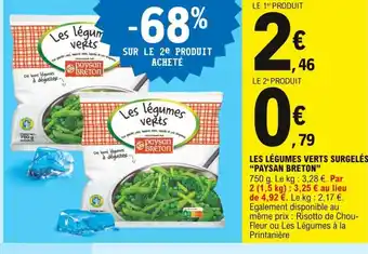 E.Leclerc Les Légumes Verts Surgelés Paysan Breton offre