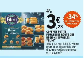 E.Leclerc Blini Coffret Petits Feuilletés Route Des Régions Surgelés offre