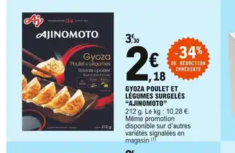 E.Leclerc Ajinomoto Gyoza Poulet Et Légumes Surgelés offre