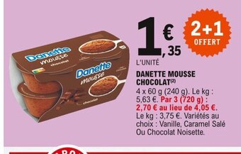 E.Leclerc Danette Mousse Chocolat offre