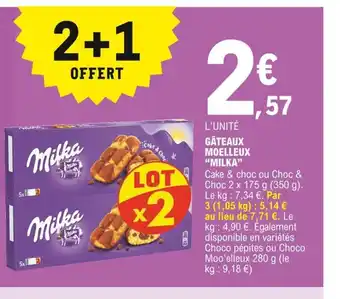 E.Leclerc Milka Gâteaux Moelleux offre