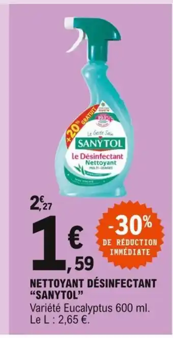 E.Leclerc Sanytol Nettoyant Désinfectant offre