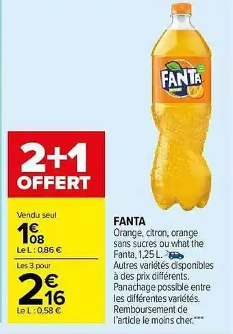 Carrefour Market Fanta 2+1 Offert offre