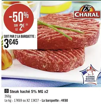 Steak haché 5% MG x2