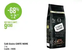 Casino Supermarchés Café grains CARTE NOIRE offre