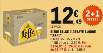 E.Leclerc "LEFFE" bière belge d'abbaye blonde offre