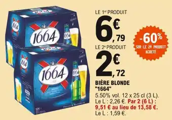 E.Leclerc "1664" Bière blonde offre