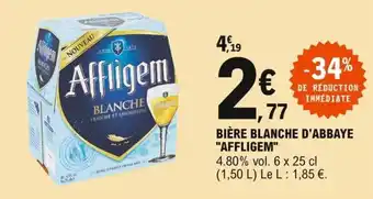 E.Leclerc "AFFLIGEM" bière blanche d'abbaye offre