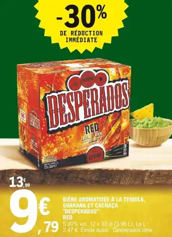 E.Leclerc "DESPERADOS" RED bière aromatisee à la tequila, guarana et cachaça offre