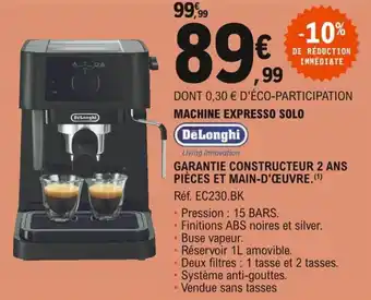 E.Leclerc Machine expresso solo offre