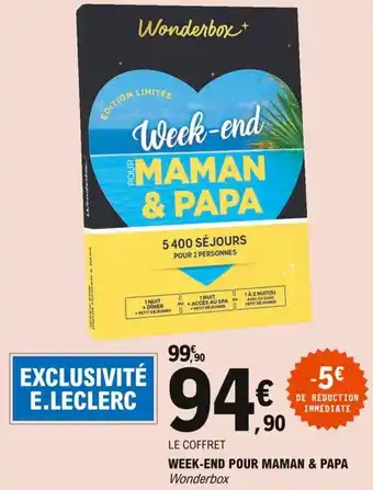Week-end pour maman & papa