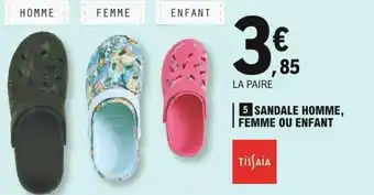 E.Leclerc TISSAIA sandale homme, femme ou enfant offre