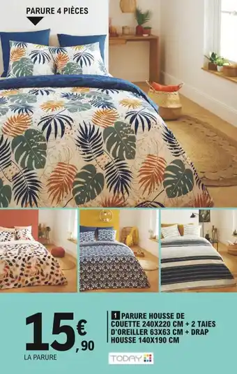 E.Leclerc TODAY parure housse de couette offre