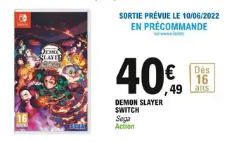 E.Leclerc Demon slayer switch offre
