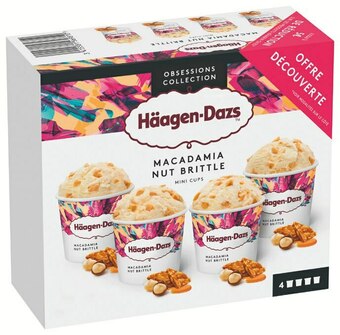 U Express MINI CUPS CREME GLACEE MACADAMIA NUT BRITTLE offre