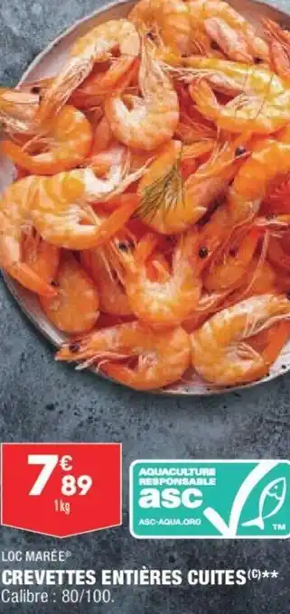 ALDI Crevettes Entières Cuites offre