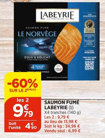 Bi1 Saumon Fumé Labeyrie offre