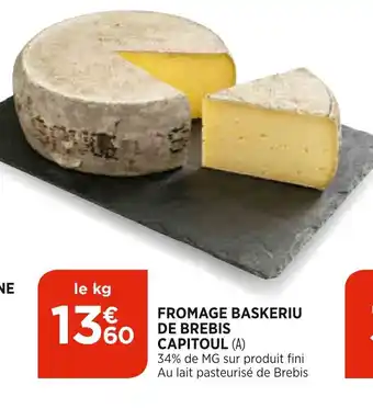 Bi1 Fromage Baskeriu de Brebis Capitoul offre