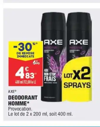 ALDI Axe Deodorant Homme Provacation offre