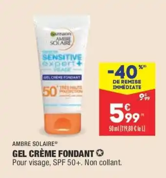 ALDI Ambre Solaire Gel Crème Fondant offre