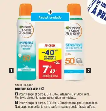 ALDI Ambre Solaire Brume Solaire offre