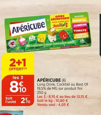 Bi1 Apéricube offre