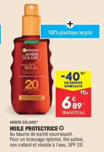 ALDI Ambre Solaire Huile Protectrice offre