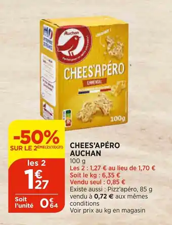 Bi1 Chees'Apéro Auchan offre