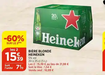 Bi1 Heineken Bière Blonde offre