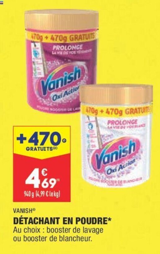 Promo Vanish Détachant en Poudre chez ALDI