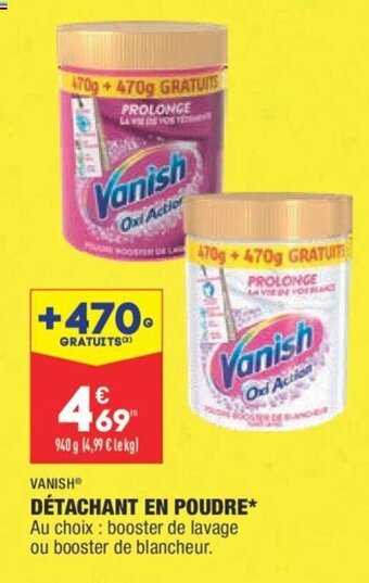 ALDI Vanish Détachant en Poudre offre