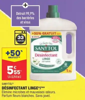 ALDI Sanytol Désinfectant Linge offre
