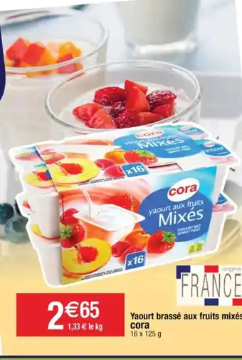 Cora x Carrefour Yaourt brassé aux fruits mixés Cora offre