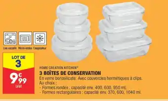 ALDI 3 Boîtes de Conservation offre