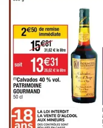 Calvados 40% vol Patrimoine Gourmand