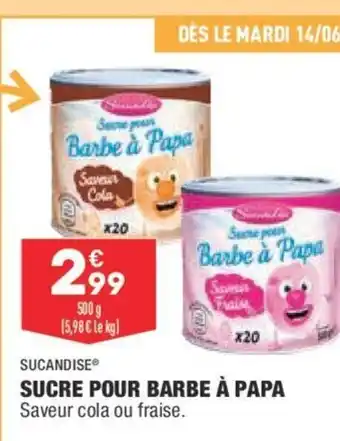 ALDI Sucandise Sucre Pour Barbe à Papa offre