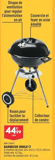 ALDI Grill Chef Barbecue Boule offre