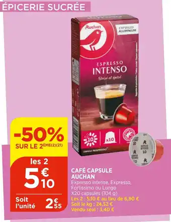 Bi1 Café Capsule Auchan offre