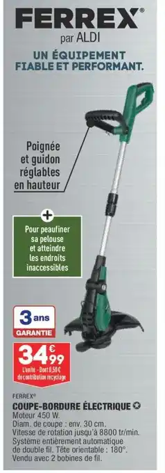 ALDI Ferrex Coupe-Bourde Électrique offre