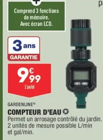 ALDI Gardenline Compteur D'Eau offre