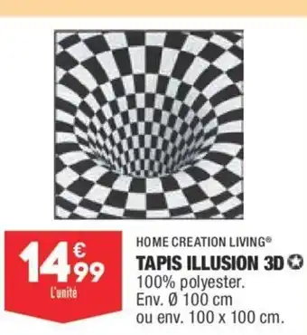 ALDI Home Creation Living Tapis Illusion 3D offre