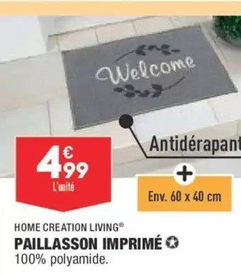 ALDI Home Creation Living Paillasson Imprimé offre
