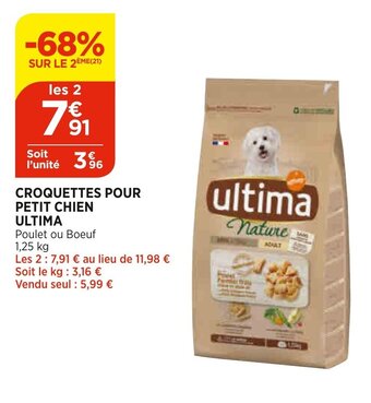Bi1 Ultima Croquettes Pour Petit Chien offre