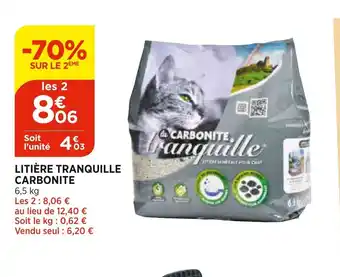 Bi1 Litière Tranquille Carbonite offre